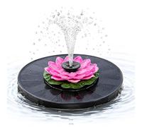Mini Solar Powered Water Fountain for Birdbaths Garden Pond Pool (Pink)