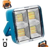 Mini Solar Rechargeable Multifunctional Searchlight, Outdoor Portable LED Floodlight with Magnetic Suction, USB Emergency Light for Camping, Waterproof & High Lumen (Blue)