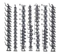 Mini Soldiers Figure Set - 100 Pieces Ancient Army Model Statues Durable Simulation Game Figures for Strategy Games Role Play Party Supplies