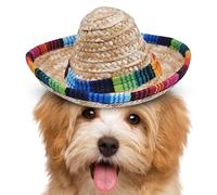 Mini Sombrero Hat - Wide Brim Woven Mexican Hat Costume Mini Mexican Sombrero Party Photo Props Decoration for Party Supplies C