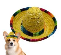 Mini Sombrero Hats - Woven Mexican Hat - Wide-Brim Headband for Outdoor Costume Celebrations Pet Children Dog Birthday Kids