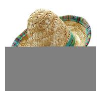 Mini Sombrero Hats | Woven Mexican Sombrero,Wide-Brim Costume Decoration for Birthday Kids Children Dog Celebrations Outdoor