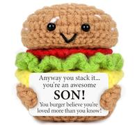 Mini Son Gifts for Father’s Day from Dad Mom Handmade Crochet for New Dad Son-in-law Adult Sons New Father Birthday Gift Basket Idea from Parents to Sons Fathers Day Presents from Mother Father