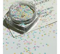 Mini Sparkling Circle Glitter Nail Decoration Wave Dot Retro Simple Style Black Gold Laser Nail Art DIY Accessories-Heart(Color)
