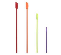 Mini Spatula Silicone Small for Makeup Spatula- Thin Jar ，for Thin Jar/Kitchen Bottles/Cosmetic Bottles 4Pack (Multicolor)