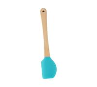 Mini Spatula Spoon Set - Wooden Handle & Non-Stick Silicone Head, Heat-Resistant Baking Tools for Cakes, Cookies, Mixing,21cm, 1/5Pcs(Scraper)