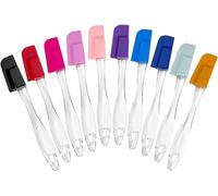 Mini Spatulas Set - 10 Piece Heat Resistant Silicone Spatula - Pro-Grade Multipurpose Kitchen Tool for Baking, Cooking, Mixing, and More - Non-Stick, Dishwasher Safe Bright and Colorful Small Spatula
