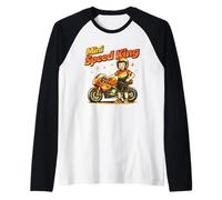Mini Speed King Kids Motorcycle Shirt - Vintage Biker Youth Raglan Baseball Tee
