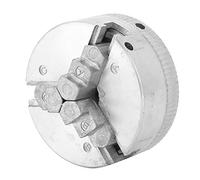 Mini Spindle Zinc Alloy Self Centering Manual Metal 3 Jaws Lathe, 2 Key Clamp Spindle Compatible with CNC Rotation Tool