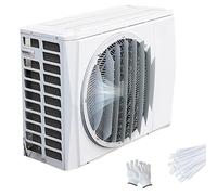 Mini Split AC Deflector Outdoor Vent Shield Outdoor AC Cover Wind Deflector Galvanized Steel 0.5mm 360° 45° Tilt 43-60cm(58cm/23in)