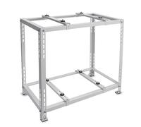 Mini Split Air Conditer Floor Stand, Galvanized Steel Condenser Bracket, Double-Level Mounting for 9,000-18,000 BTU Heat Pump, Heavy-Duty Ground Support Stand