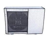 Mini Split Air Conditioner Aluminum Foil Cover for Outside, Compressor Units Waterproof AC Cover with Vent Mesh and Strap, Waterproof and Sunproof(84x32x59cm/33x13x23in)