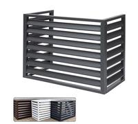 Mini Split Air Conditioner Cover, Aluminum Alloy Outdoor Air Conditioner Cover Multicolor Multiple Sizes(Gray 3 Side,1.5p)