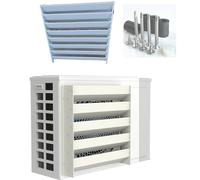 Mini Split Air Conditioner Cover - Window Vent Shield for Outside Units, 20x20in Baffle to Change Wind Direction, Protects Against Weather Elements