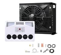 Mini Split Fit AC Unit, 9000BTU Rv Roof Ac Unit, DC 24V Camper Air Conditioner with Remote Control, Intelligent Frequency Conversion, for Semi Truck Caravan, Trailers, Excavators(Black)