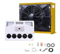 Mini Split Fit AC Unit, 9000BTU Rv Roof Ac Unit, DC 24V Camper Air Conditioner with Remote Control, Intelligent Frequency Conversion, for Semi Truck Caravan, Trailers, Excavators(Yellow)