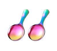 Mini Spoons for Jar and Spices Stainless Steel Tasting Spoon Salt Spoon Short Round Sugar Jam Mustard Honey Condiments