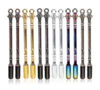 Mini Spoons - TRACOMPAN 12Pcs Mini Shovel Snuff Spoon for Spice Jars, Medicine Scoop, Glitter Mica Powder Spoon Tiny Tasting Spoon