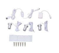Mini Spotlight, Display Case Lighting Spot Lights Indoor with 3 Light Heads 5V USB Display Light 1 to 3 Dimmable for Display Cabinets, Jewelry Cabinets, Cupboards (Warm Light)