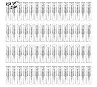 Mini Spray Bottle 2ml, Refillable Glass Spray Bottle, Glass Bottle Atomizer, Perfume Mouthwash Atomizer for Cleaning 2ml Refillable Container for Cleaning, Travel, Essential Oils, Perfume 60 Pcs, 2ml