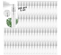 Mini Spray Bottles 105PCS 5ML Clear Glass Perfume Bottles Refillable Fine Mist Spray Bottles Empty Fragrance Scent Sample Spray Containers Cosmetics Make up Atomizer for Cleaning,Travel,Essential Oils