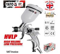 MINI SPRAY PAINT GUN Gravity Feed HVLP Tank 100ml Nozzle 0.8mm 220L/min YATO