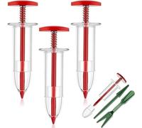 Mini Spreader Adaptable Tool Potted - Handheld Dispenser Flowers 5-Stop and Flow Plastic Dibber Widger Set for Having Fruits Grasses Garden Kit Plants (3-Piece or 6-Piece Options)(C)