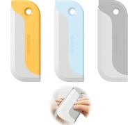 Mini Squeegee,Flexible Rubber Car Window,Portable Squeegee for Mirrors, Windows, Glass and Surfaces in Kitchen, Bathroom, Car, 3 Pack