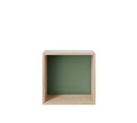 Mini Stacked Shelving System Between Oak/Dusty Green
