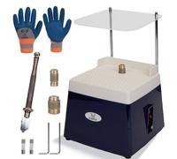 Mini Stained Glass Kit Grinder,Automatic Water-Filling 360° Anti-Dust 220V 4200RPM Brushless Motor Speed Adjustable Precision Edging Shaping for Glass Arts,Tile,Jewelry Making,Mosaics Deco