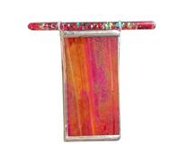 Mini Stained Kaleidoscope of Whimsy & Light for Kids, Colorful Visual Experience, 6 Inches, Handcrafted Three Sides Colored Glass Kaleidoscopes with Mini Glitter Wand, Educational Toys, Portable