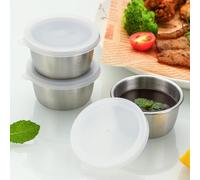 Mini Stainless Steel Bowls Set with Lids, Perfect for Kitchen Prep and Ingredient Storage