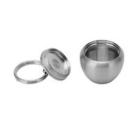 Mini Stainless Steel Pill Case, Waterproof Portable Sealed Container for Pills Keychain Pendant Ideal for Travel Camping and Outdoor Activities