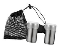 Mini Stainless Steel Salt and Pepper Shakers Set Leakproof Travel Spice Containers Portable Camping Supplies