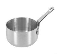Mini Stainless Steel Saucepan 100ml Milk Pot Small Pan with Long Handle for Cooking Coffee Butter Sauce Baby Food Heating for Gas Electric Induction(Silver（60ML）)