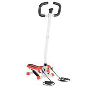 Mini Stair Stepper With Handlebar Stair Climber Exercise Steppers With Lcd Monitor Step Machine For Home Fitness Twister Stepper Cardio Equipment for Full Body Workout Red