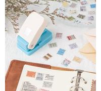 Mini Stamp Punch, 0.6 X 0.5 Inch StampShaped Paper Punch, Mini Stamp Cutter, Lever Craft Stamps Hole Punches, Postage Stamps Puncher, Paper Punches for Crafting Card Making DIY Scrapbooking Journaling