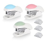 Mini Stapler, 3 Pack Mini Stapler Set, Small Mini Stapler Small Staple Set, Manual Table Stapler with Staples for Schools, Workplaces, Families
