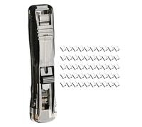 Mini Stapler - 4.52-inch Clip Dispenser | Portable Clip Stapler for Document Binding, 30g ABS Rechargeable with 50 Stainless Steel Clips, Office, School, University