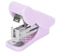 Mini Stapler Small Paper Binding Machine Mini Book Sewer with Nail Puller Office Stationery Durable Plastic Lightweight Portable for Students Office Workers (121-light Purple)