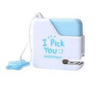Mini Stapler, Small Stapler, Thin Flat Compact Portable Pocket Slim Cute Square Keychain for Office Students Classroom School Travel (Sky Blue)