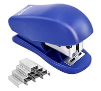 Mini Stapler with Staples, Office Desktop Stapler,25 Sheet Capacity,Small Stapler with 640 Standard Staples, Easy to Carry and Store,Cute Compact Travel Size Stapler for Office School Family (Blue)