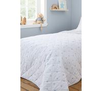 'Mini Star & Stripes' Cotton Reversible Bedspread Bianca Blue One Size