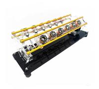 Mini Steam Engine Kit, V12 Multi Cylinder Electromagnet Engine with Transparent Acrylic Structure, 12 Coils & Crankshaft for Physical Science Experiment Display & Collectors