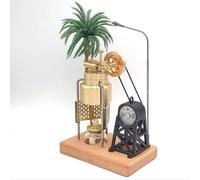 Mini Steam Engine Model - Three-legged Vertical Swing, Cylinder Diameter 6.0mm, Stroke 9.0mm, Demonstrates Thermal to Electrical Energy Conversion for School Projects