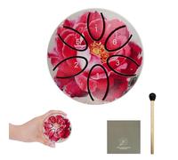 Mini Steel Tongue Drum - 3 Inch 6 Note Outdoor Garden Rain Drum Hand Pan Drum with Mallet & Music Book, Music Gift for Family and Friends (Light Green)