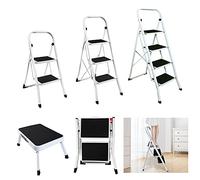 Mini Step Ladder 2 Step, Lightweight Step Stool with Widened Platform, Multi Purpose and Anti-Slip Folding Step Stool for Home, Office, Kitchen, Garage, Maximum Load 330lb