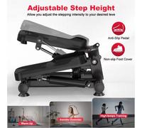 Mini Stepper Exercise Machine Low-Impact Cardio Stair Stepper With Optional Twist & Resistance Bands