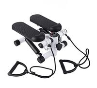 Mini Stepper Home Exercise Machine - Fitness Cardio Trainer Steppers for Leg Thigh Toner Workout and Arm Full Body Training with Removable Resistance Bands, Display Monitor, Anti-Slip Foot Pedal