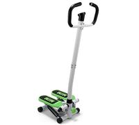 Mini Stepper Machine for Home Use | Hydraulic Silent Elliptical Trainer | Multi-Function Pull Rope Fitness Equipment | 5.8kg Compact Aerobic Stepper(Green habdle,Band+pad)
